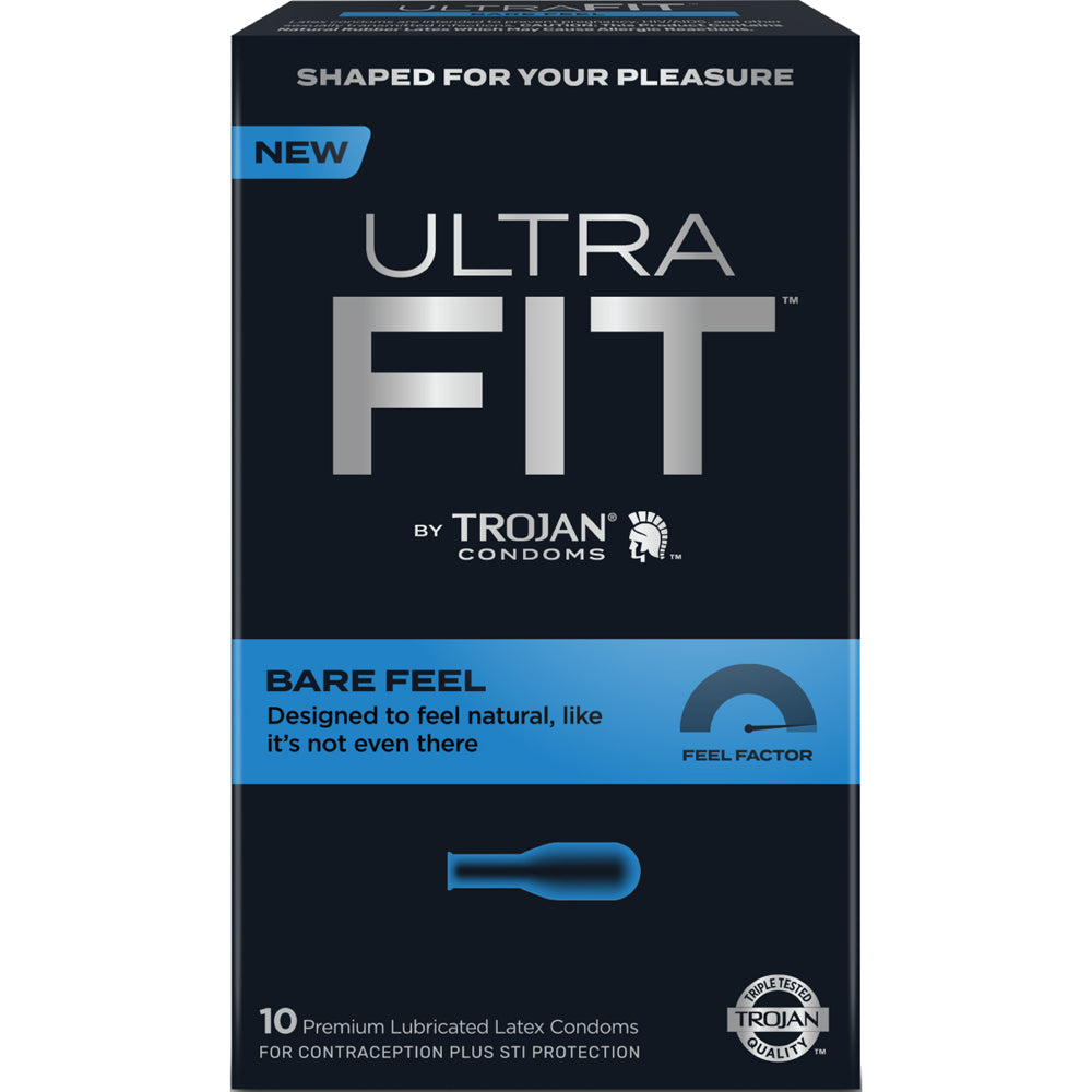 Trojan Ultra Fit Bare Feel Condoms 10Pk | 22600001423 | Discreet Personal Wellness