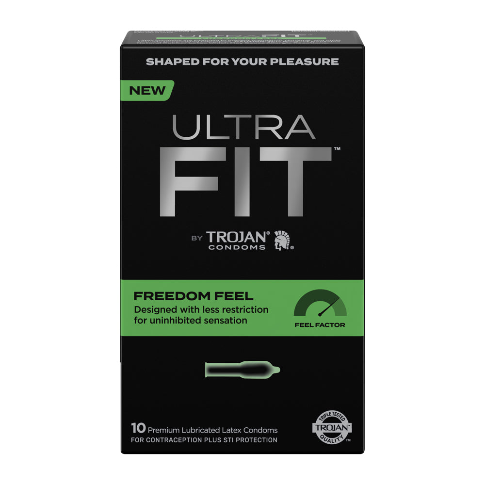Trojan Ultra Fit Freedom Feel Condoms 10Pk | 22600001430 | Discreet Personal Wellness