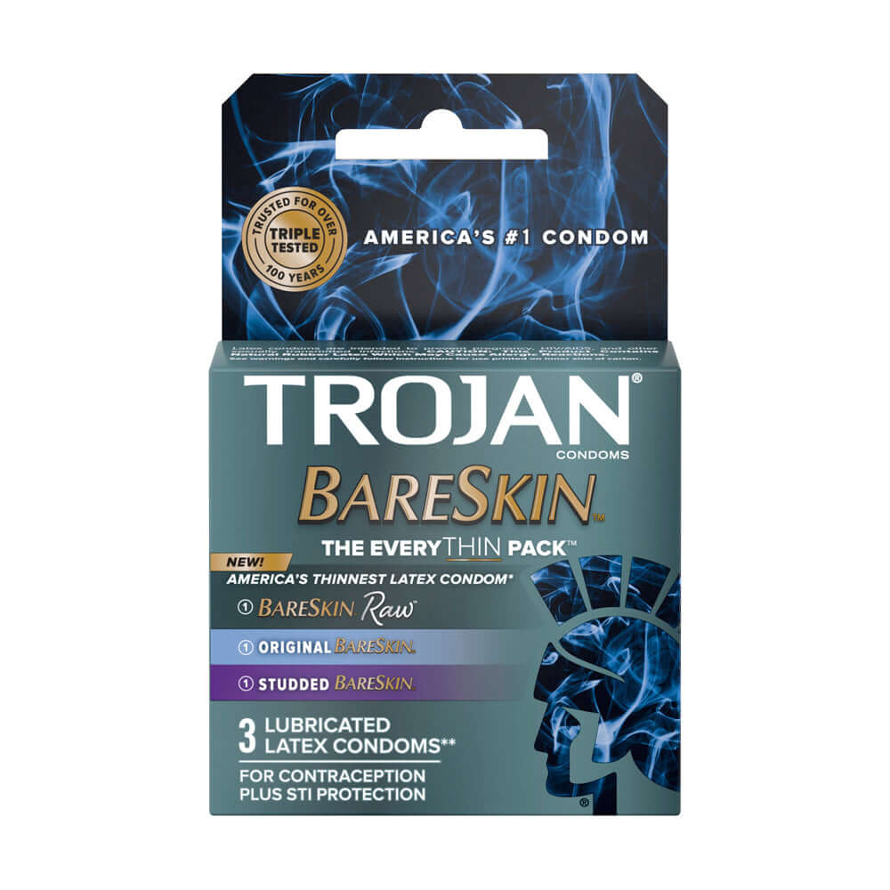 Trojan Bareskin Everythin Condoms 3 Ct | 22600001577 | Discreet Personal Wellness