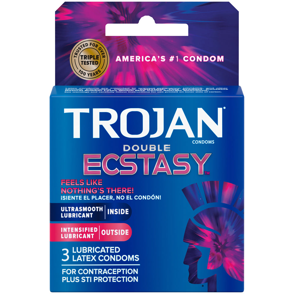 Trojan Double Ecstasy 3Pk | 22600019619 | Discreet Personal Wellness
