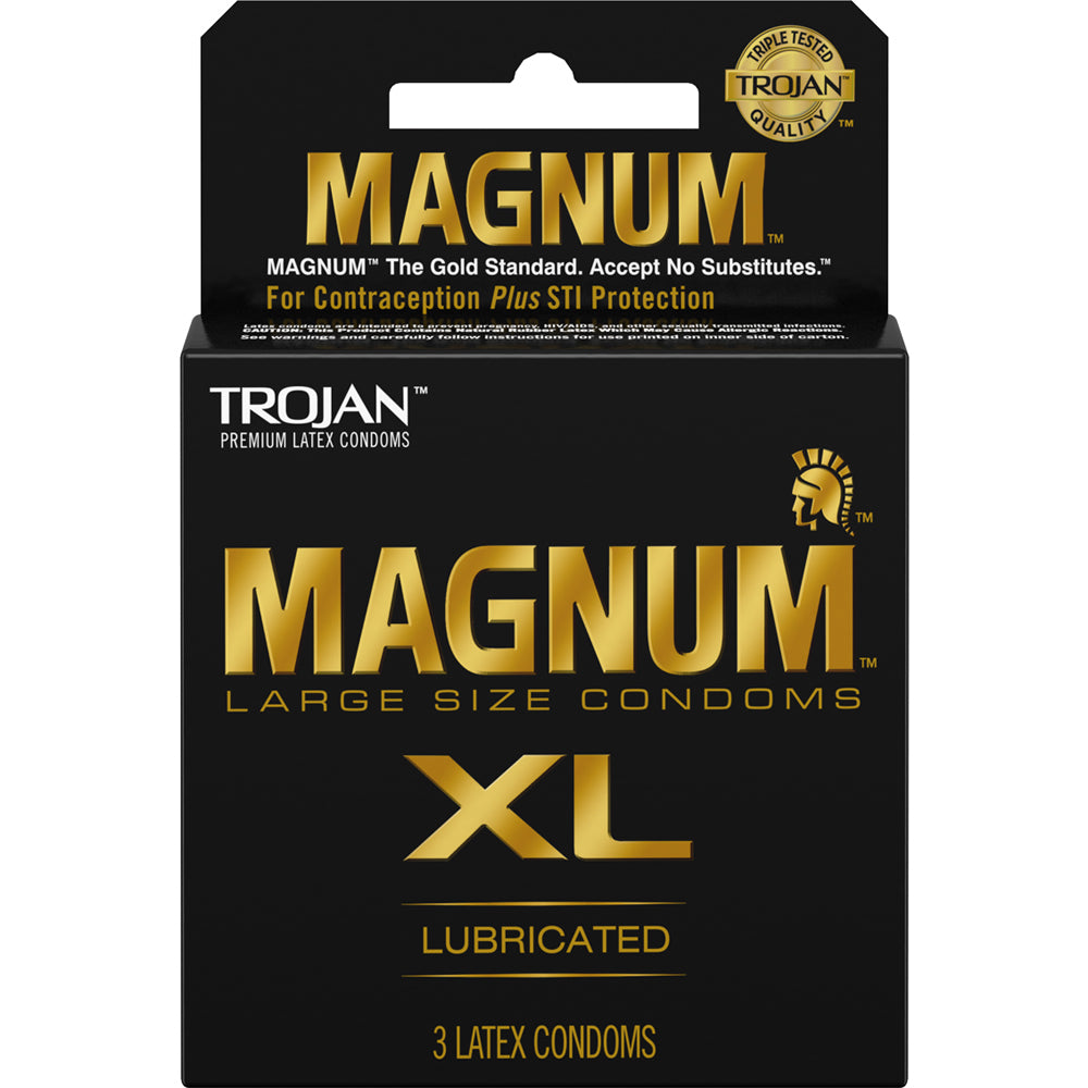Trojan Magnum XL Condoms 3Pk | 22600020158 | Discreet Personal Wellness