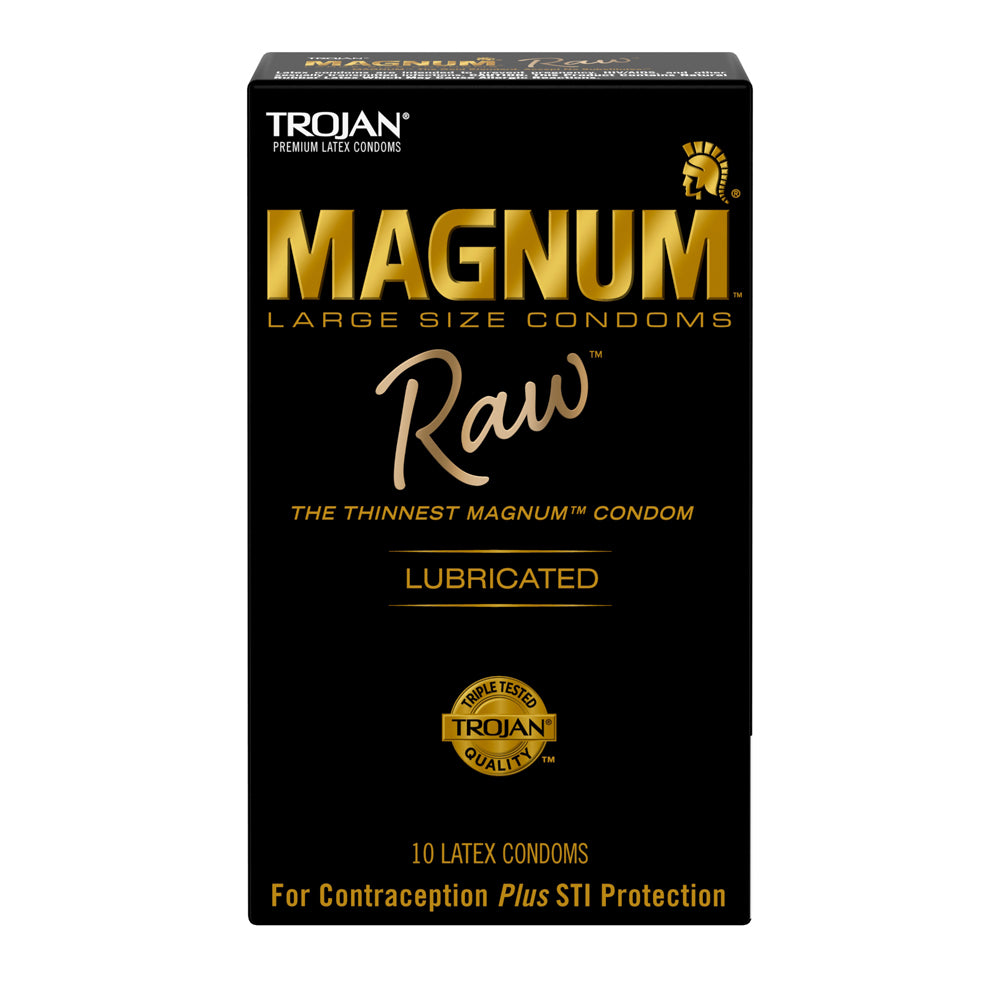 Trojan Magnum Raw 10 Ct | 22600200147 | Discreet Personal Wellness