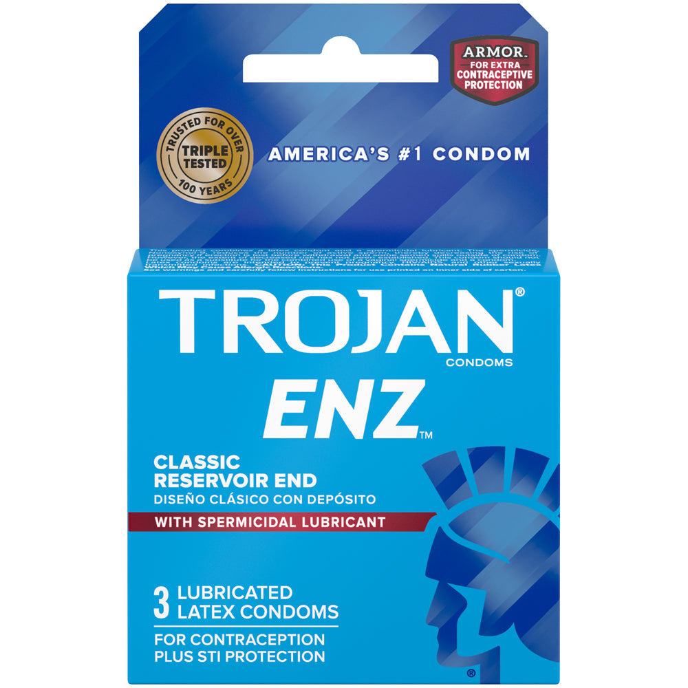 Trojan Enz Spermicidal (3ct) | 22600931508 | Discreet Personal Wellness