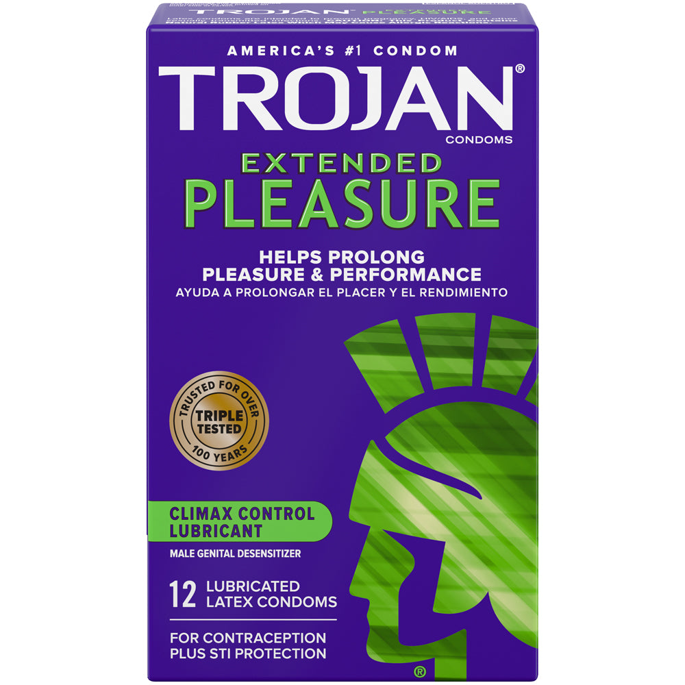 Trojan Pleasures Extended (12ct) | 22600972525 | Discreet Personal Wellness