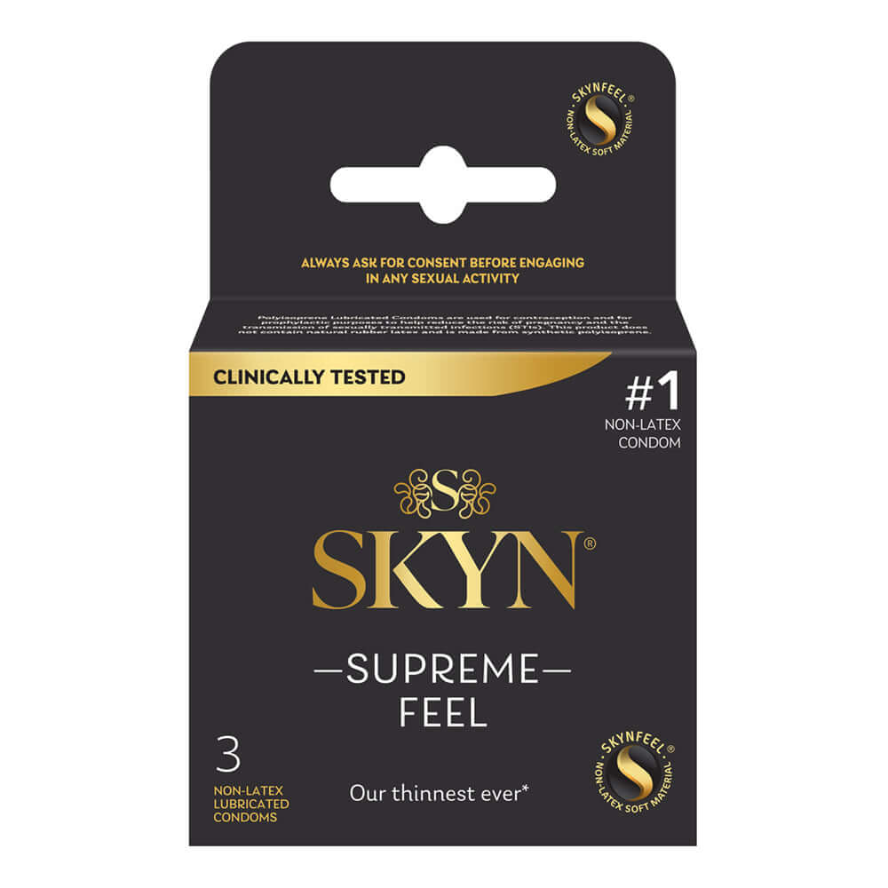 Skyn Supreme Feel Condoms 3Pk | 70907001417 | Discreet Personal Wellness