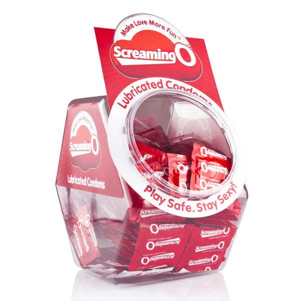 Screaming O Condoms In Candy Bowl 144 Ct Display | 10817483010535 | Discreet Personal Wellness