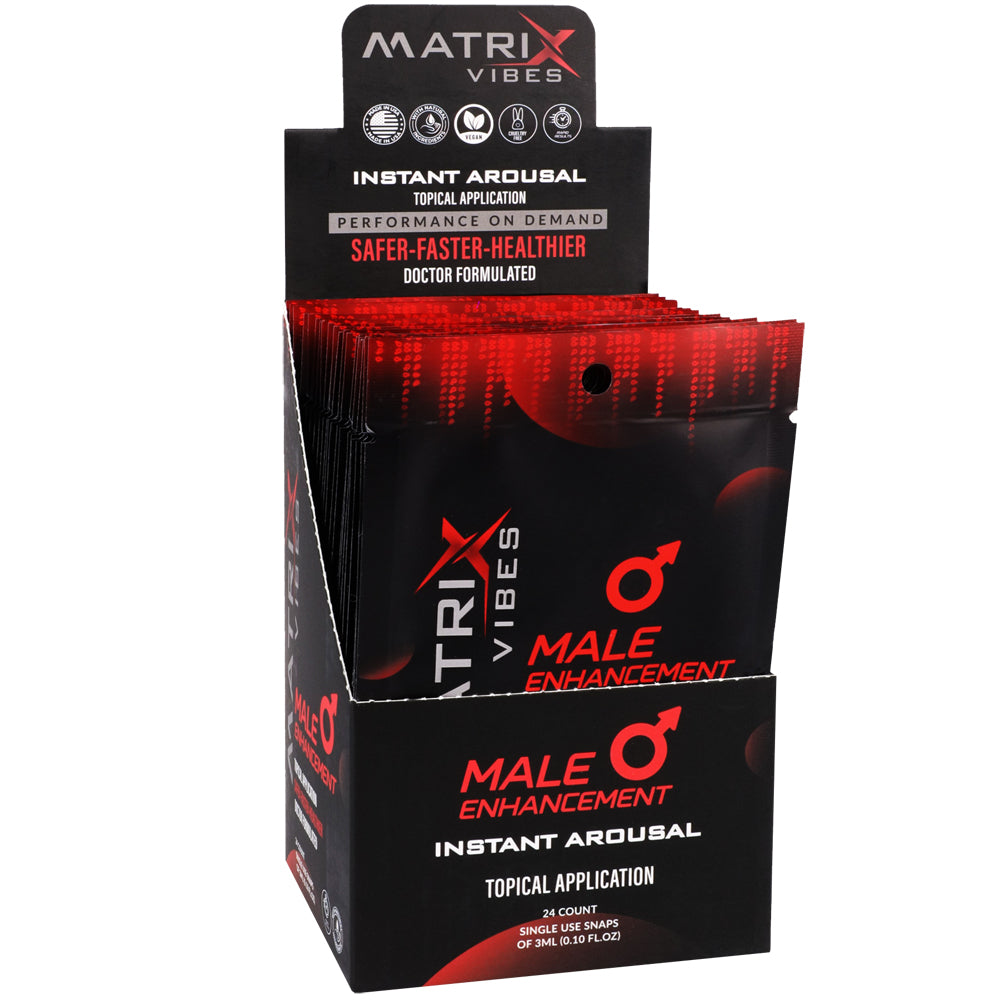 Matrix Male Enhancement Instant Arousal 24ct Display | 10850021257788 | Discreet Personal Wellness