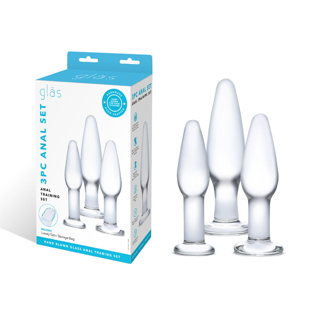 3Pc Glass Anal Training Set | 4890808219294 | Discreet Personal Wellness