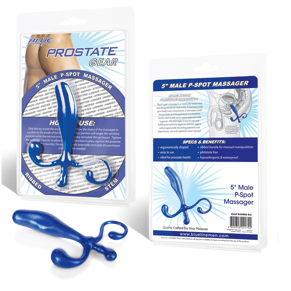 5" Male P-Spot Massager Blue | 4890808221792 | Discreet Personal Wellness