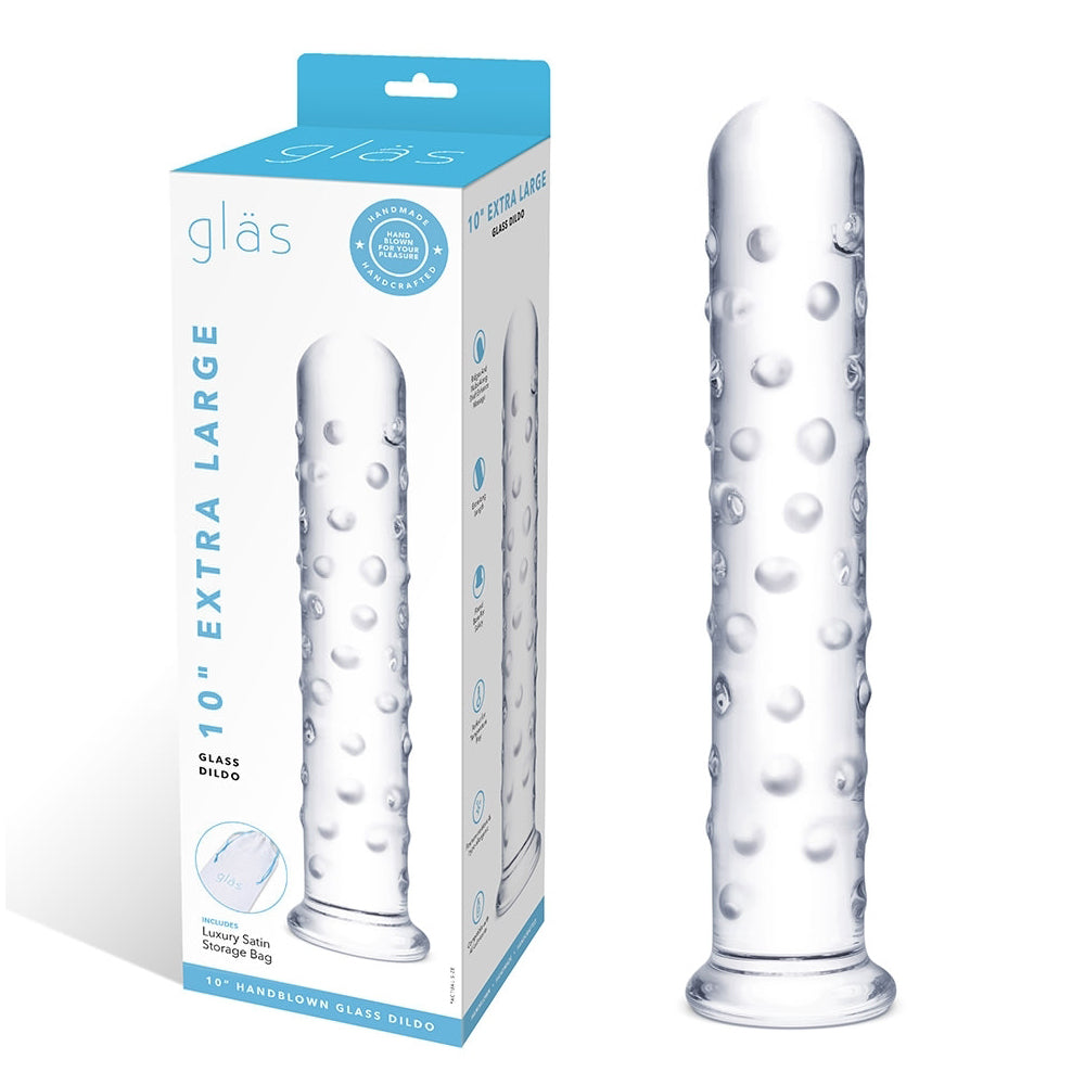 Glas 10'' Extra Large Glass Dildo | 4890808250471 | Discreet Personal Wellness