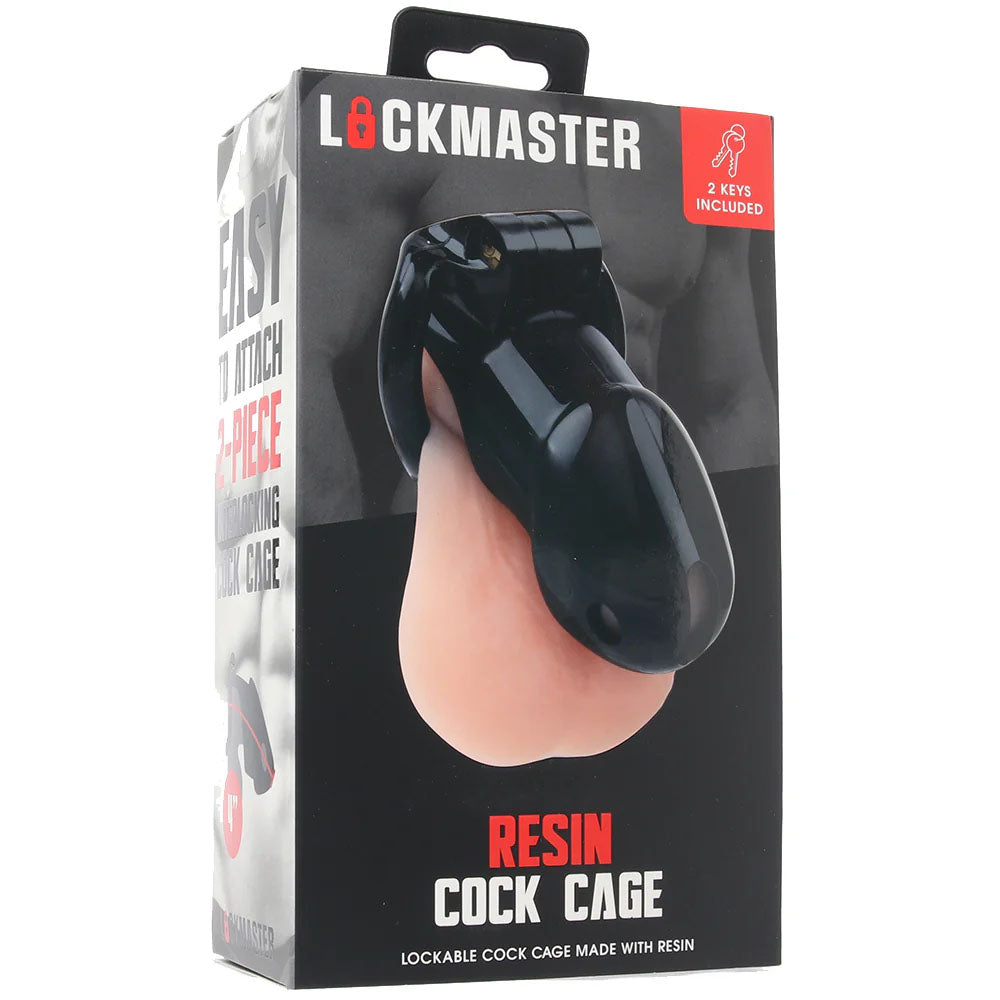 Lockmaster 4" Resin Penis Cage Black | 4890808285299 | Discreet Personal Wellness
