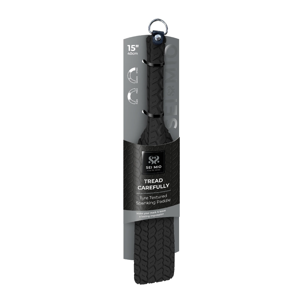Sei Mio Tyre Paddle Large Black | 5037353006354 | Discreet Personal Wellness