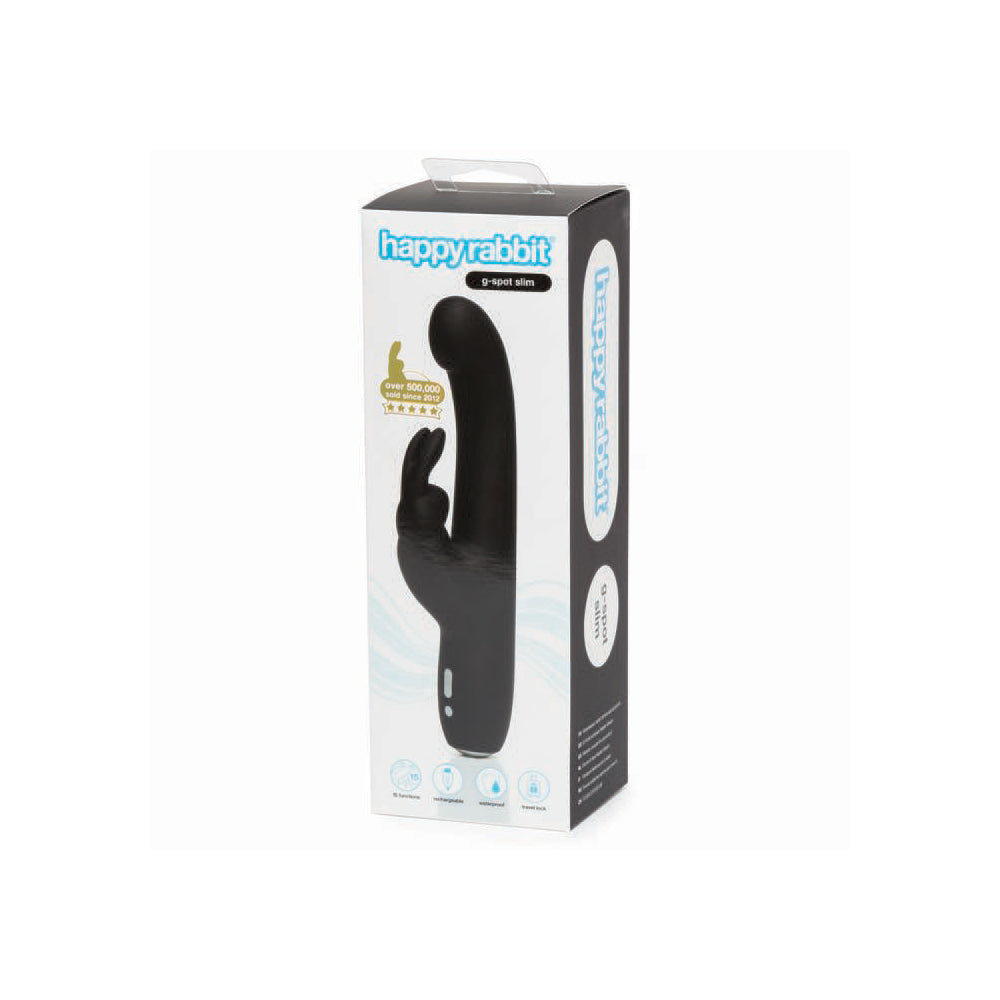 Happy Rabbit Slimline G-Spot Black | 5060020005848 | Discreet Personal Wellness