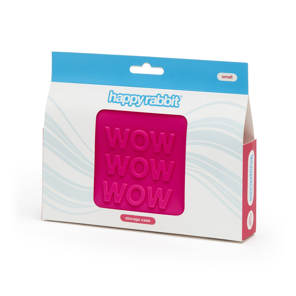 Happy Rabbit Wow Storage Zip Bag Small Pink | 5060020006487 | Discreet Personal Wellness