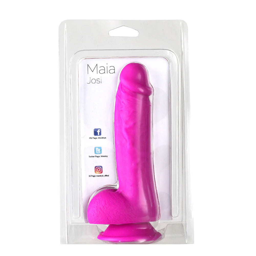 Maia Josi 8'' Realistic Suction Cup Penis Purple | 5060311472212 | Discreet Personal Wellness