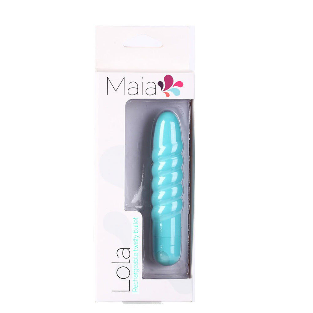 Lola Silicone 10-Function Vibrating Twisty Bullet Blue | 5060311472779 | Discreet Personal Wellness
