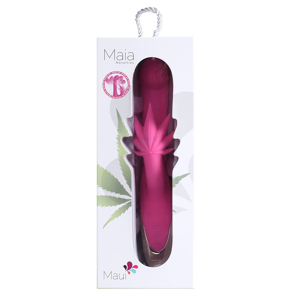 Maui Dual Motors G-Spot Pot Leaf Vibrator Rechargeable | 5060311473059 | Discreet Personal Wellness