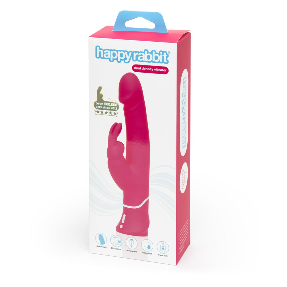 Happy Rabbit Realistic Dual Density Rabbit Vibrator Pink | 5060680318517 | Discreet Personal Wellness