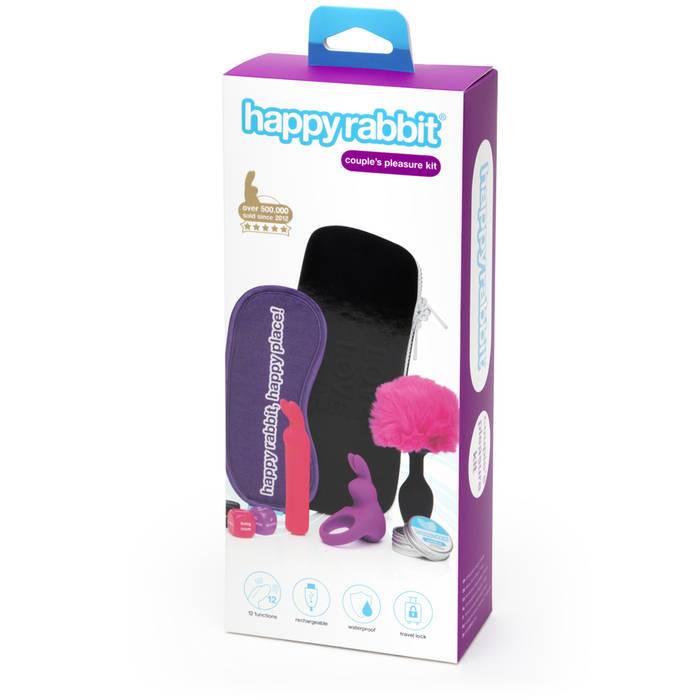 Happy Rabbit Couples Pleasure Kit 7 Piece Black | 5060779239778 | Discreet Personal Wellness