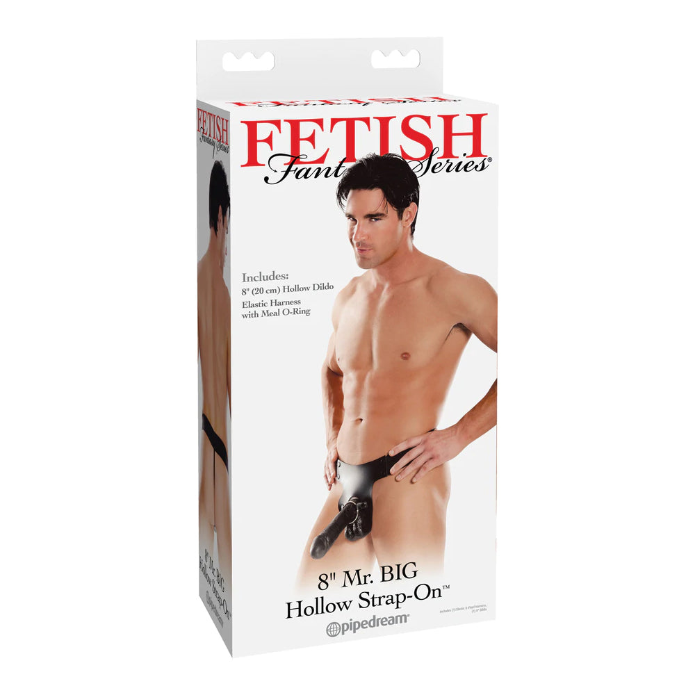 Fetish Fantasy Series Mr. Big Hollow 8" Strap-on Black | 603912264562 | Discreet Personal Wellness