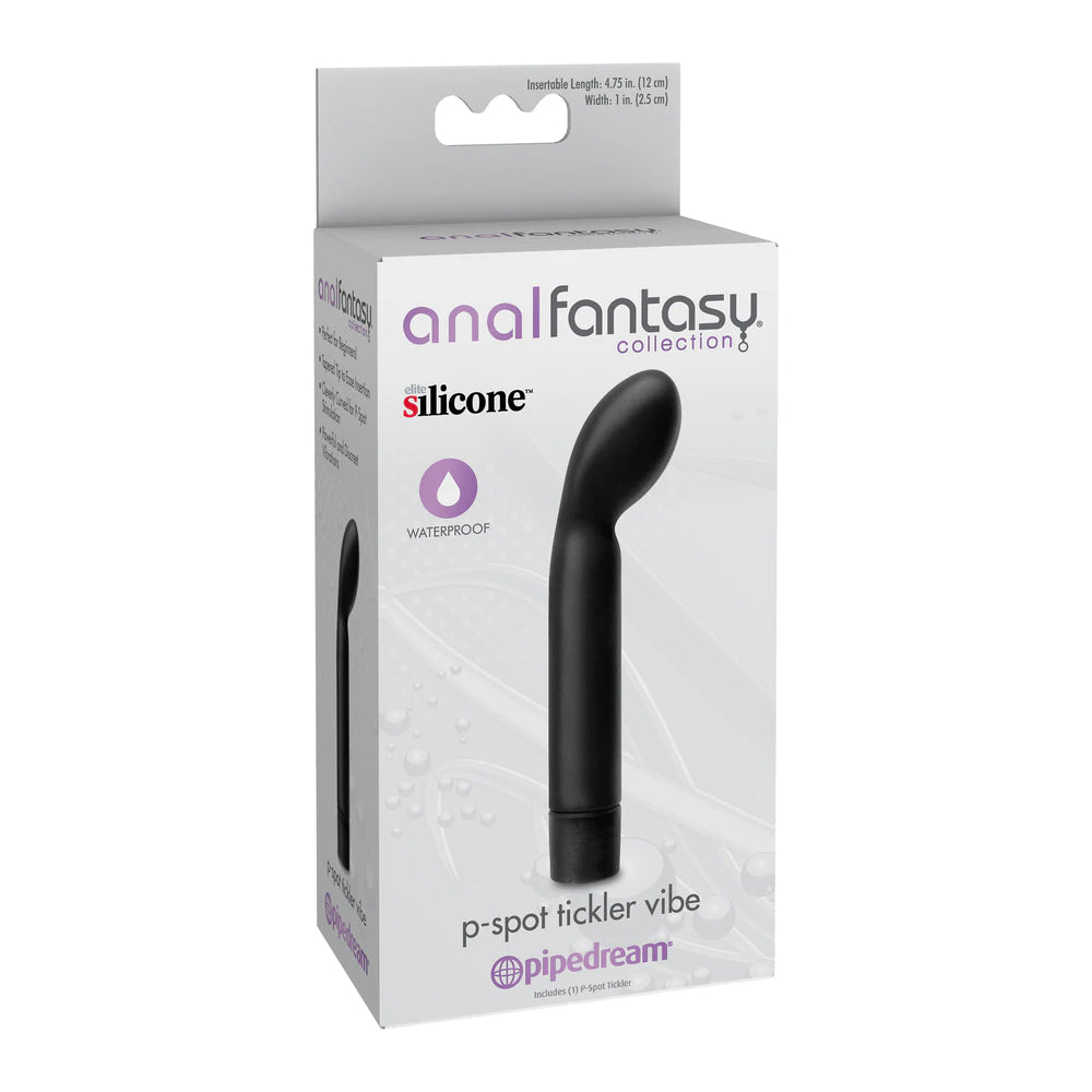 Anal Fantasy Collection P-Spot Tickler Vibe Black | 603912332247 | Discreet Personal Wellness