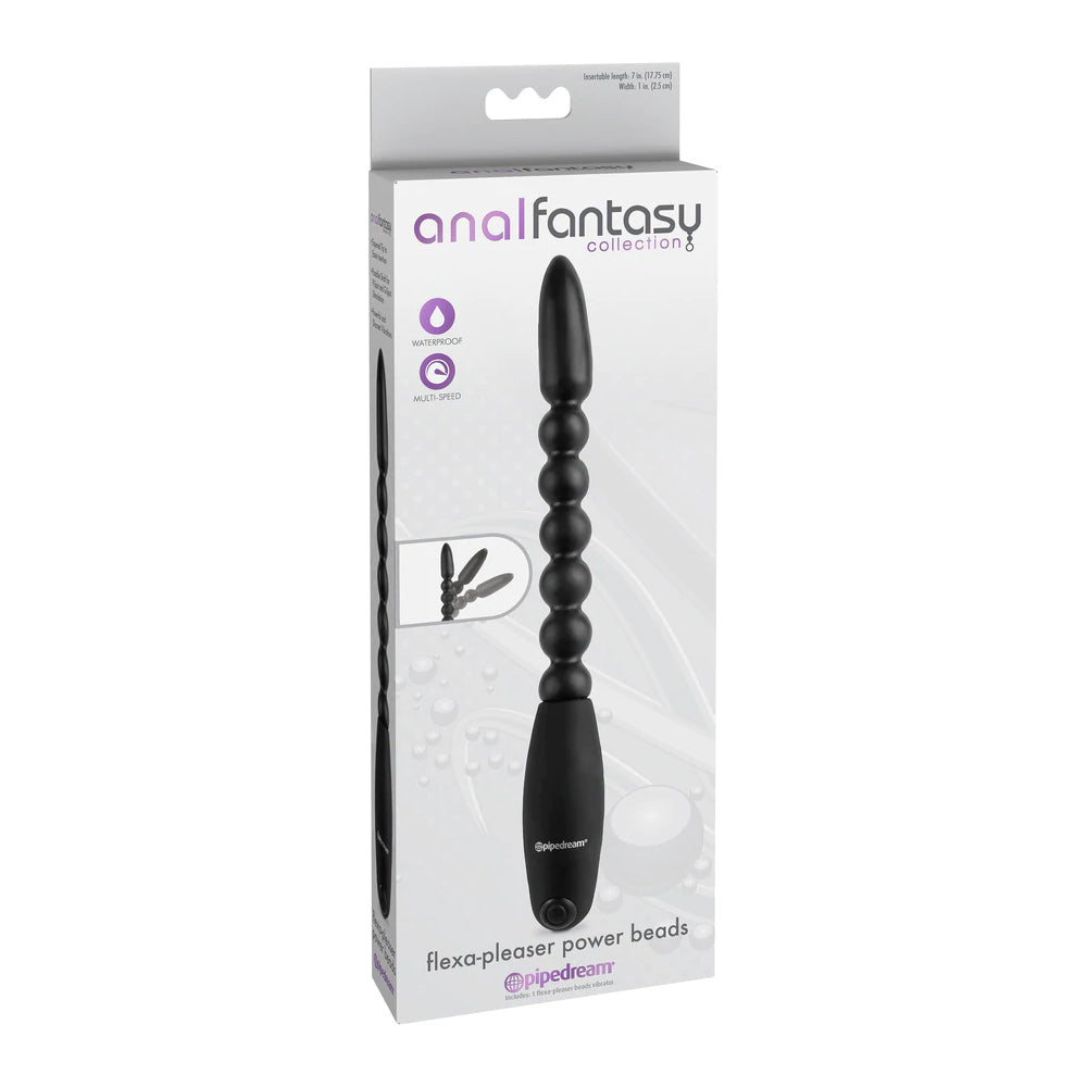 Anal Fantasy Collection Flexa-Pleaser Power Beads Black | 603912332490 | Discreet Personal Wellness