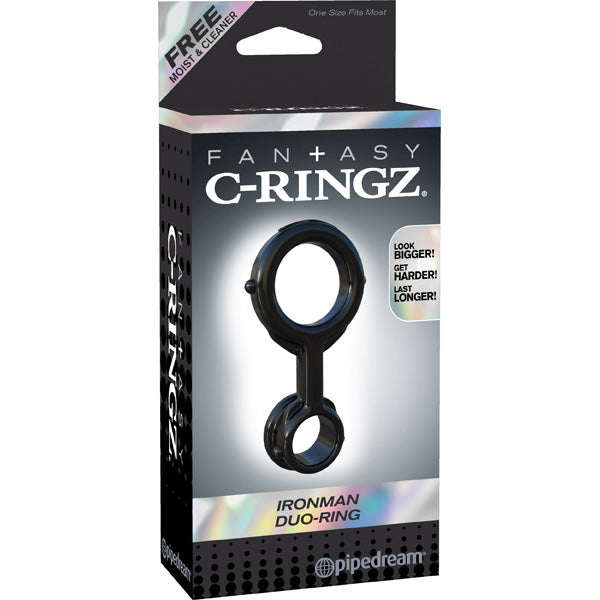 Fantasy C-Ringz Ironman Duo-Ring Black | 603912358544 | Discreet Personal Wellness