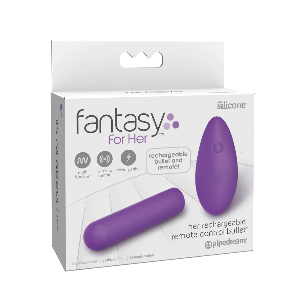 Fantasy For Her Her Rechargeable Remote Control Bullet Purple | 603912758740 | Discreet Personal Wellness