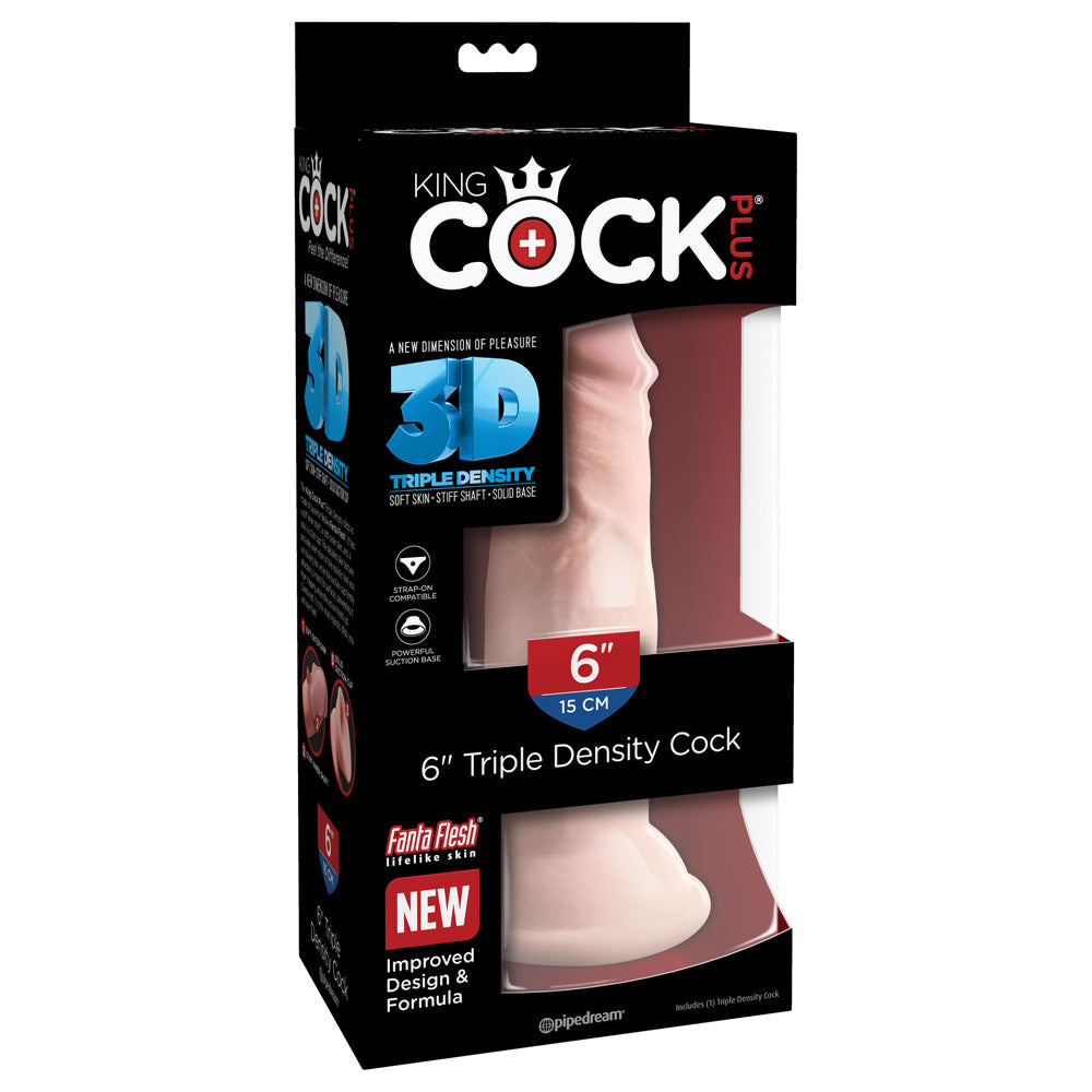 King Penis Plus 6" Triple Density Penis | 603912762464 | Discreet Personal Wellness