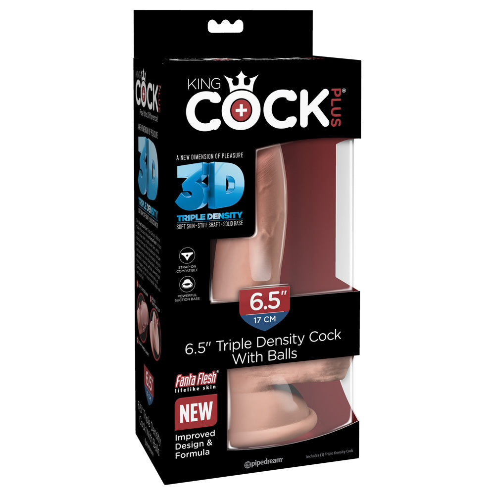 King Penis Plus 6.5" Triple Density Penis With Balls | 603912762501 | Discreet Personal Wellness