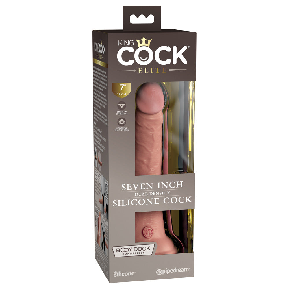 King Penis Elite 7" Dual Density Silicone Penis Light | 603912769289 | Discreet Personal Wellness