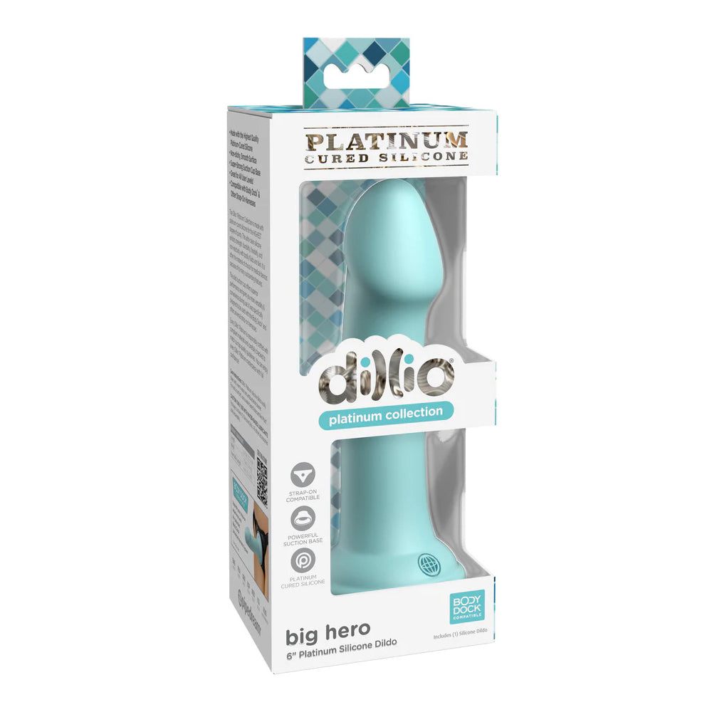 Dillio Platinum Big Hero 6'' Teal | 603912772784 | Discreet Personal Wellness