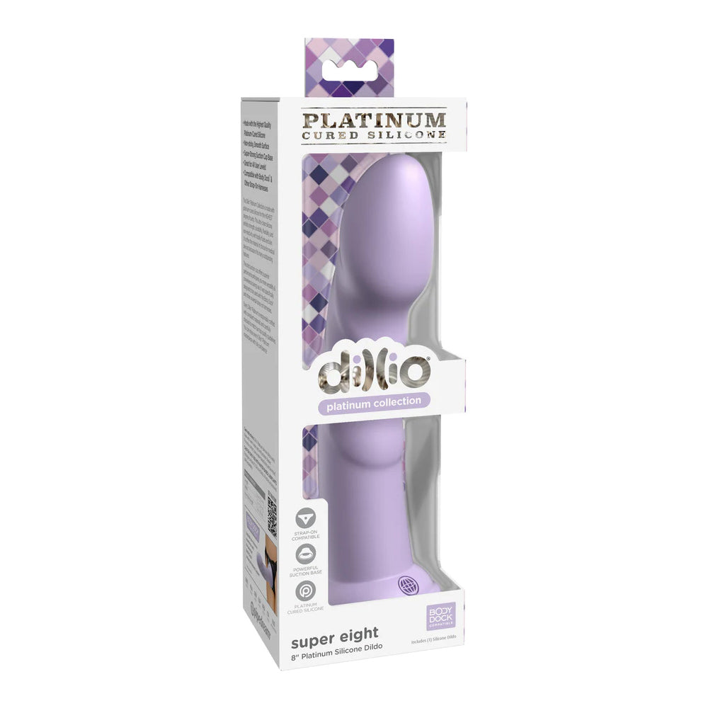 Dillio Platinum Super Eight 8'' Purple | 603912772845 | Discreet Personal Wellness