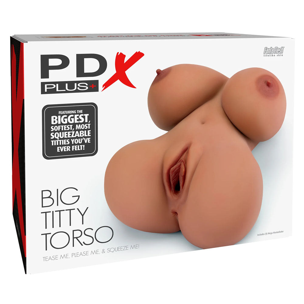 Pdx Plus Big Breast Torso Tan | 603912774344 | Discreet Personal Wellness