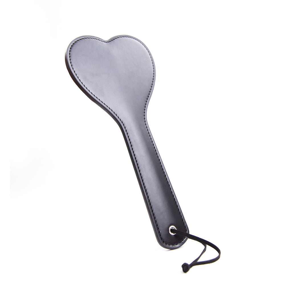 PVC Heart Shaped Paddle Black | 612608642904 | Discreet Personal Wellness