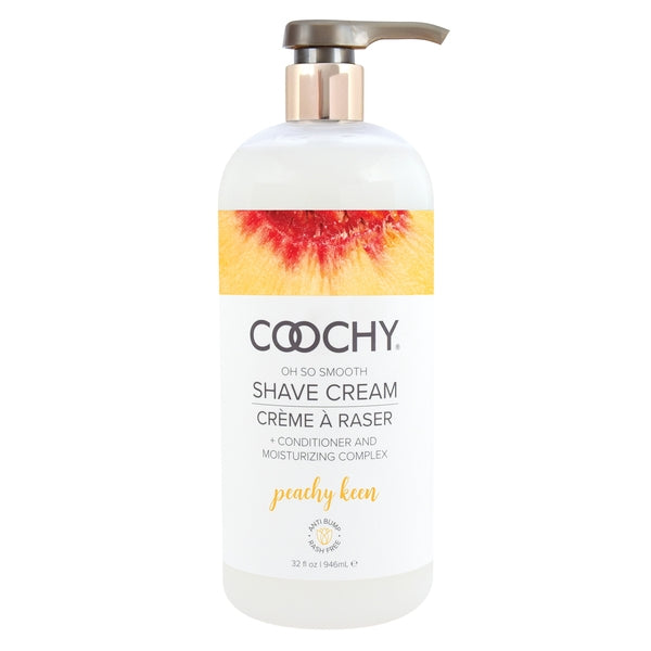 Coochy Shave Cream Peachy Keen 32 oz. | 638258902427 | Discreet Personal Wellness
