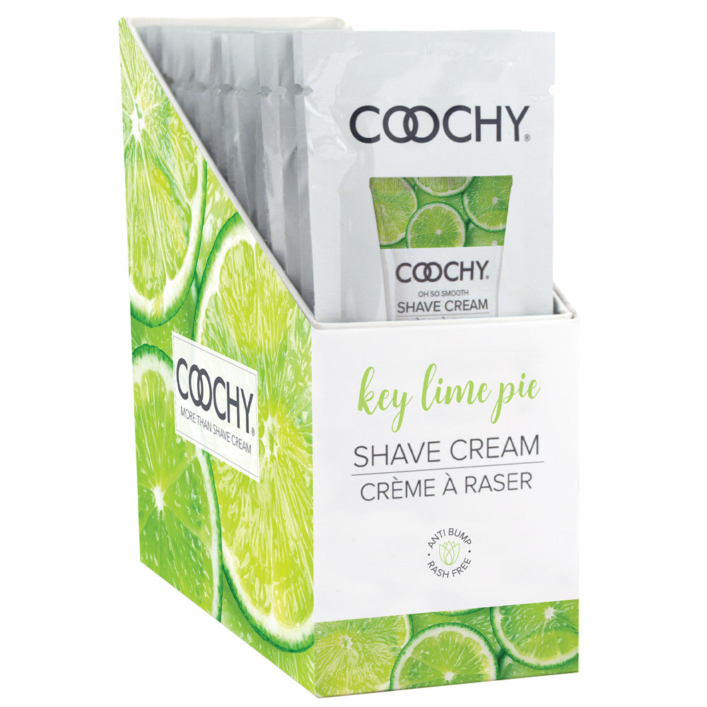 Coochy Shave Cream Key Lime Pie 0.5 oz. 24Pc Display | 638258903349 | Discreet Personal Wellness