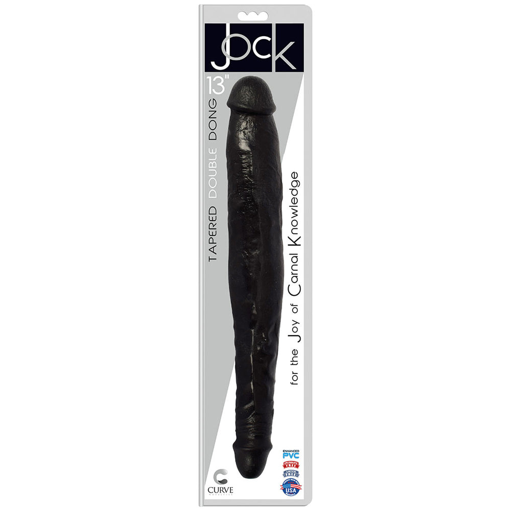 Jock 13" Tapered Double Penis Midnight | 642610430763 | Discreet Personal Wellness