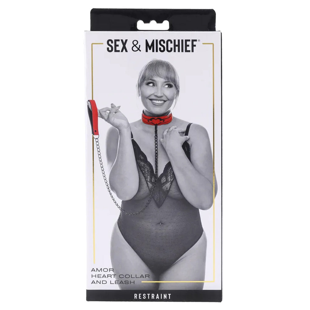 S&M Amor Collar And Leash | 646709099541 | Discreet Personal Wellness