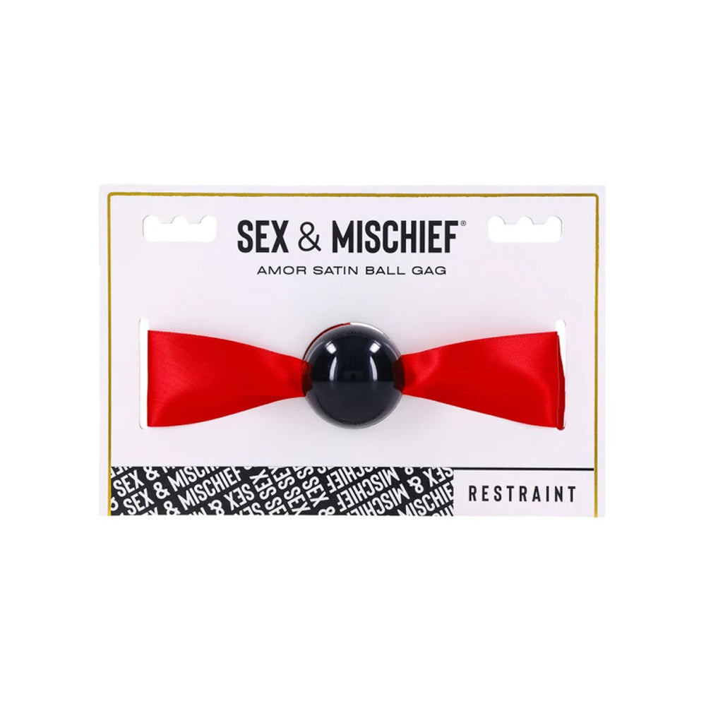 S&M Amor Satin Ball Gag | 646709099572 | Discreet Personal Wellness