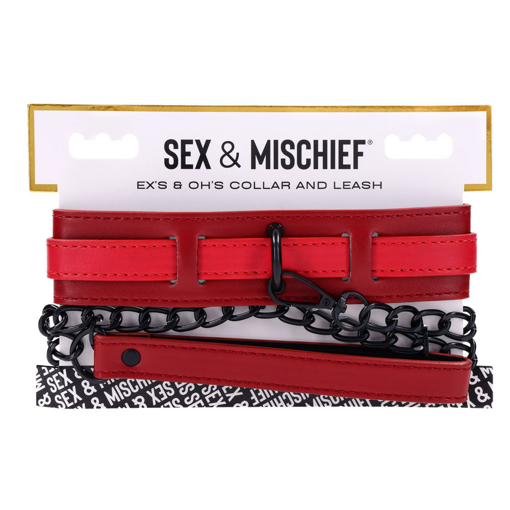 Ex's & Oh's Collar And Leash | 646709099824 | Discreet Personal Wellness