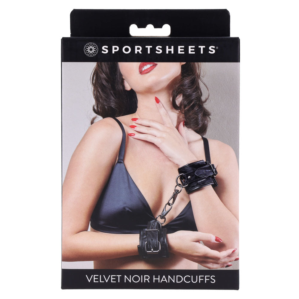 Velvet Noir Handcuffs | 646709370015 | Discreet Personal Wellness