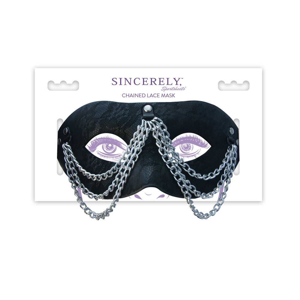 Sincerely Chained Lace Mask | 646709520069 | Discreet Personal Wellness