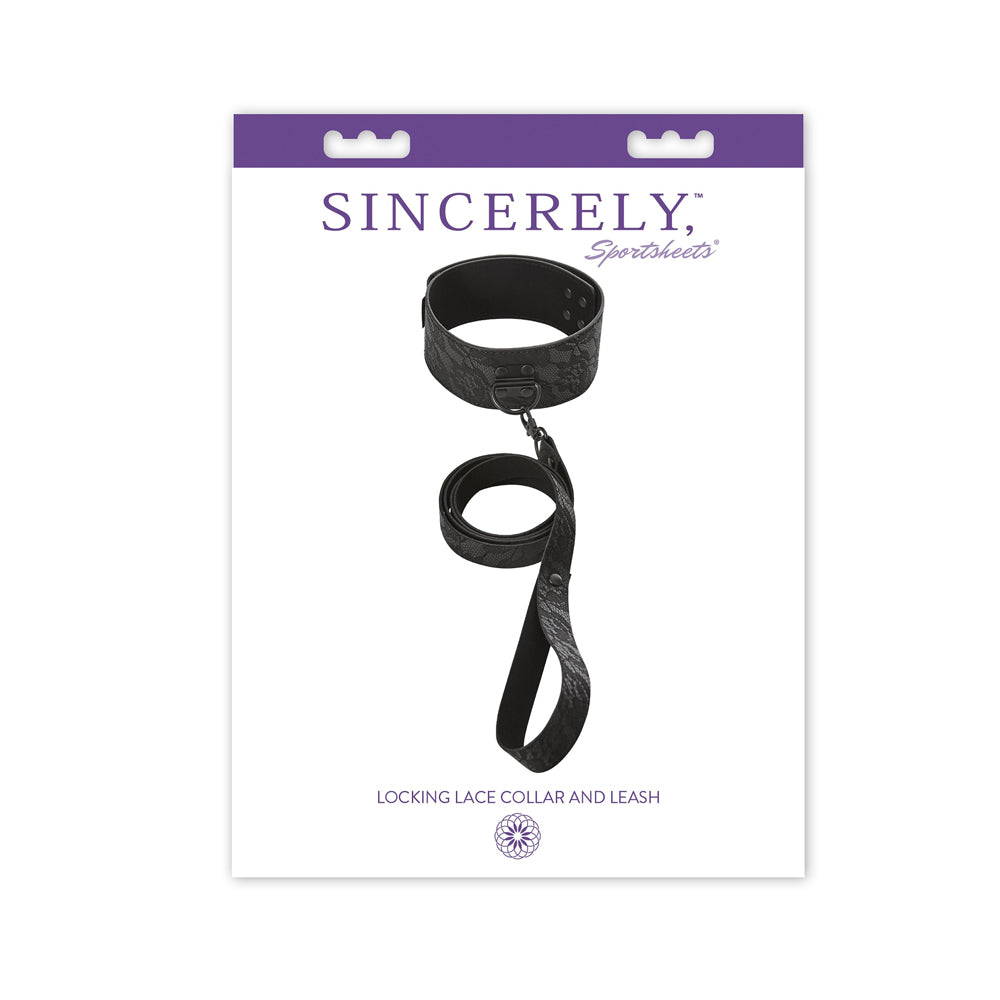 Sincerely Locking Lace Collar & Leash | 646709520083 | Discreet Personal Wellness