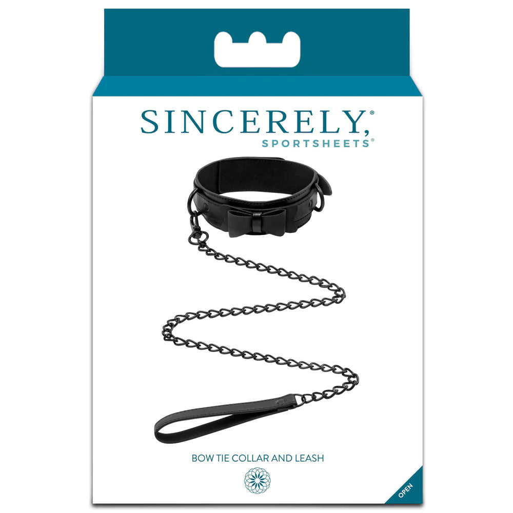 Sincereley Bow Tie Collar Leash | 646709520243 | Discreet Personal Wellness