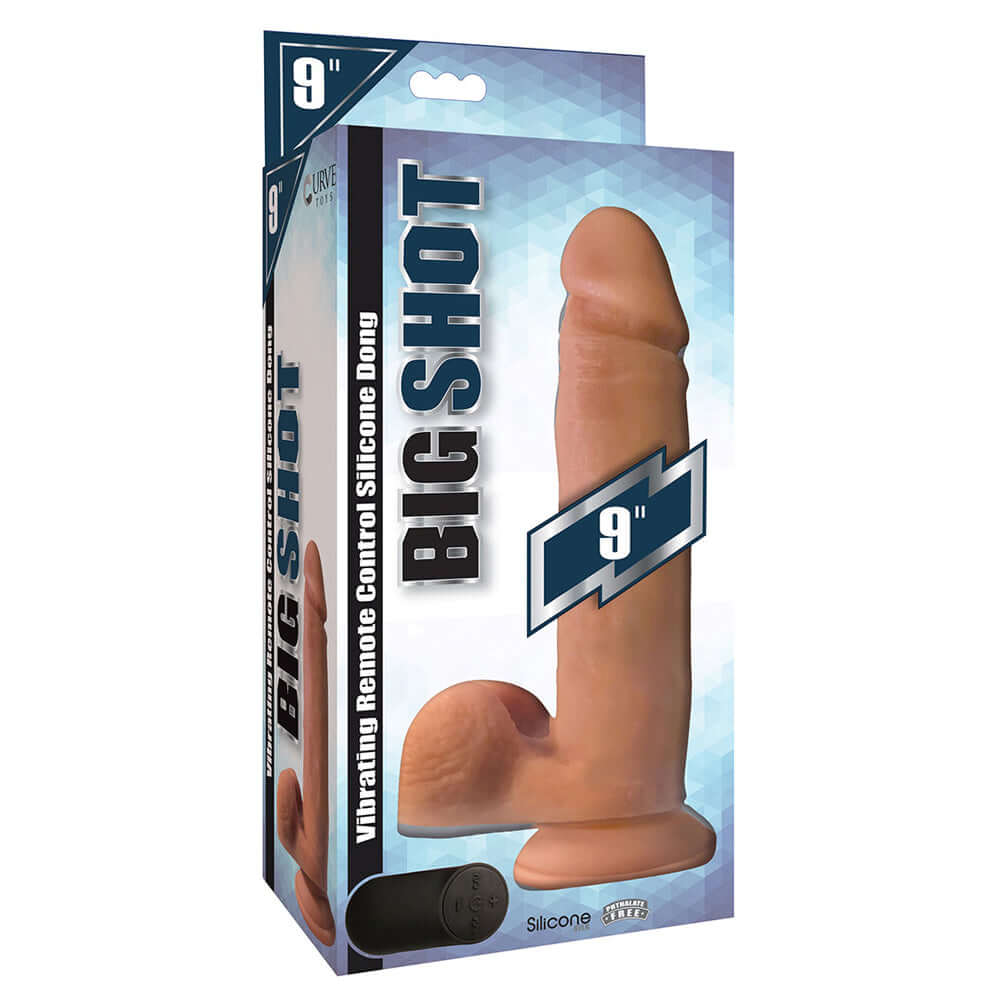 Big Shot 9" With Balls Silicone Vibrating | 653078940282 | Discreet Personal Wellness