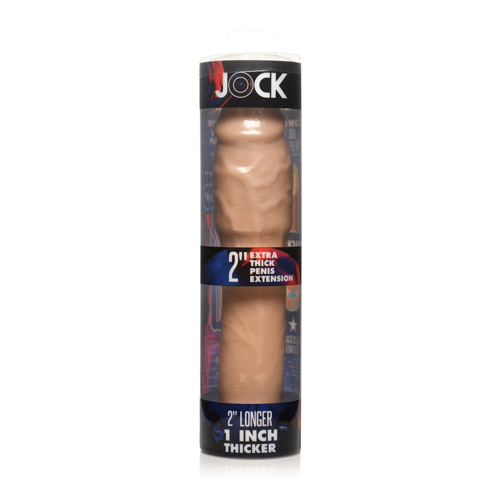 Jock Extra Thick 2" Penis Extension Sleeve Light | 653078943832 | Discreet Personal Wellness