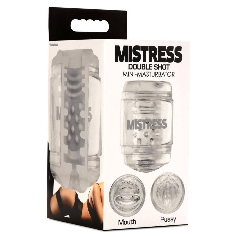 Mistress Double Shot Mouth & Vagina Mini Masturbator | 653078944006 | Discreet Personal Wellness