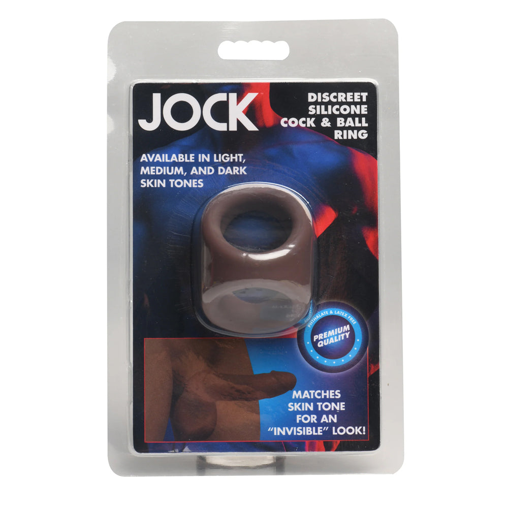 Jock Silicone Penis & Ball Ring Dark | 653078944884 | Discreet Personal Wellness