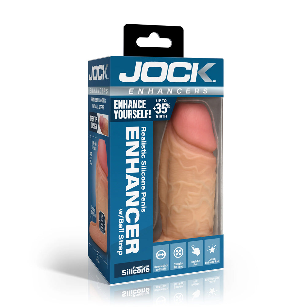 Jock Enhancers Silicone Penis Extension Sleeve Light | 653078945171 | Discreet Personal Wellness